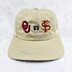Vintage Orange Bowl 2001 National Championship OU vs. FSU Football Cap Hat Y2K